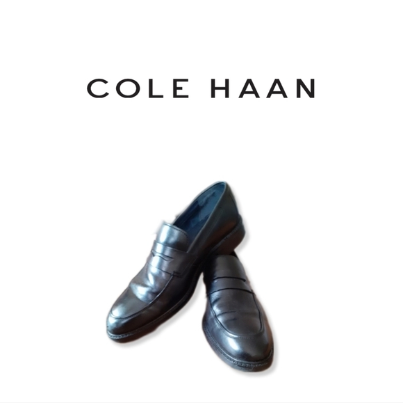 Cole Haan Men\'s black leather dress loafers main image 4